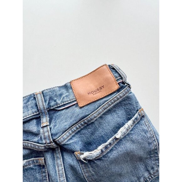 MOUSSY Burbank Medium Blue High Rise Stretch Tapered Ankle Jeans, Size 24 - Picture 10 of 16